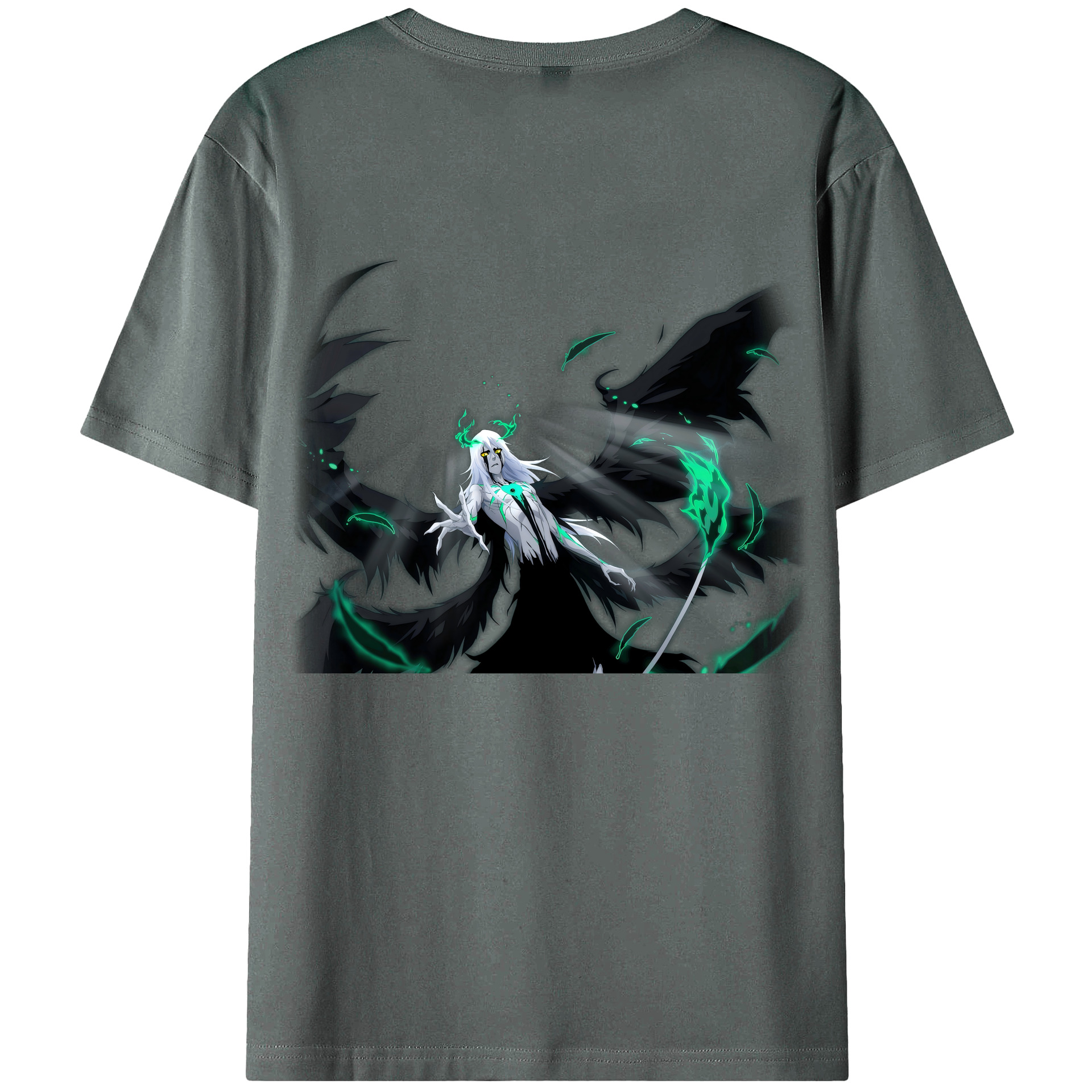 （画像用） ブリーチ ウルキオラ·シファー BLEACH Ulquiorra cifer 綿100％ メンズ半袖Tシャツ（バックプリント） 通気性